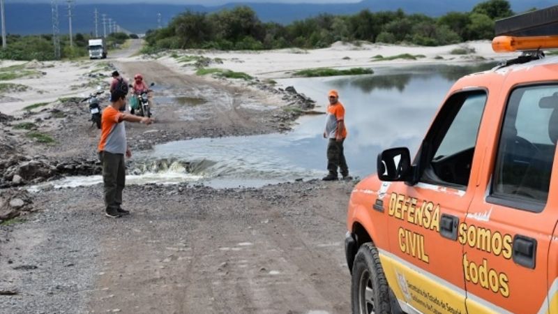 Terraplén afectado por la lluvia