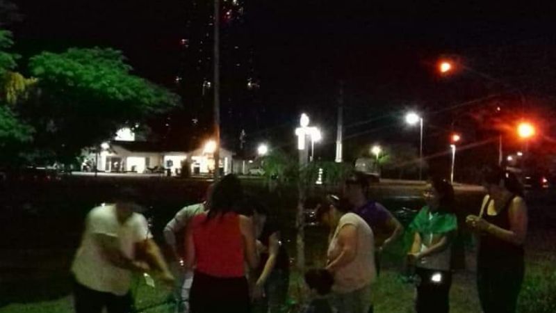 Jóvenes de JP recuperaron monumento de ingreso en La Paz