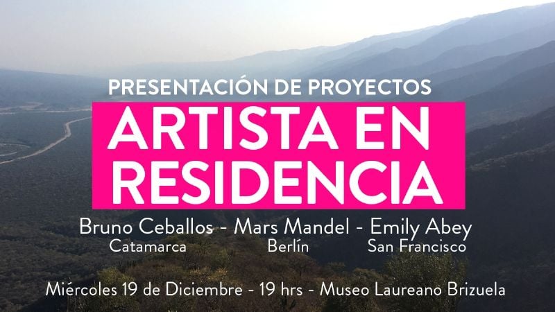 Artistas de Catamarca, Alemania y Estados Unidos presentan nuevos proyectos