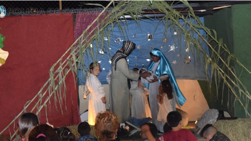 Pesebre viviente en la División Enlace Comunitario