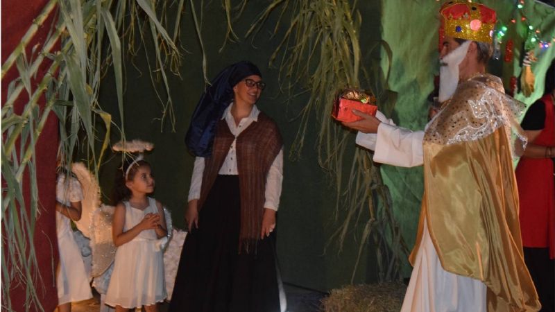 Pesebre viviente en la División Enlace Comunitario