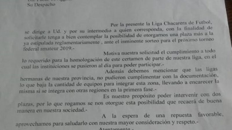 Sarmiento desmintió a Jiménez por gestiones del Federal Amateur