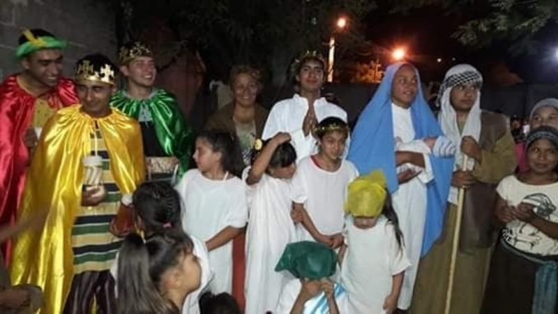 Pesebre viviente en el Hogar de Cristo