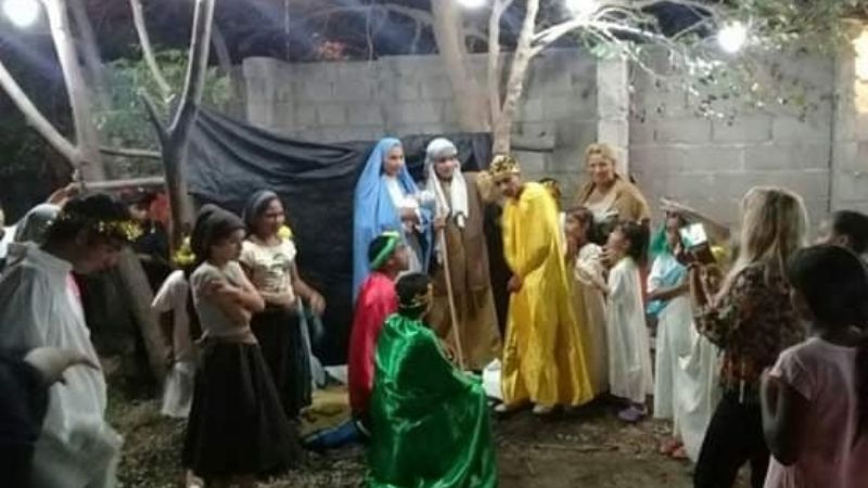 Pesebre viviente en el Hogar de Cristo