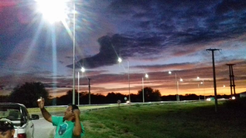 Prueba de la iluminación en la Circunvalación