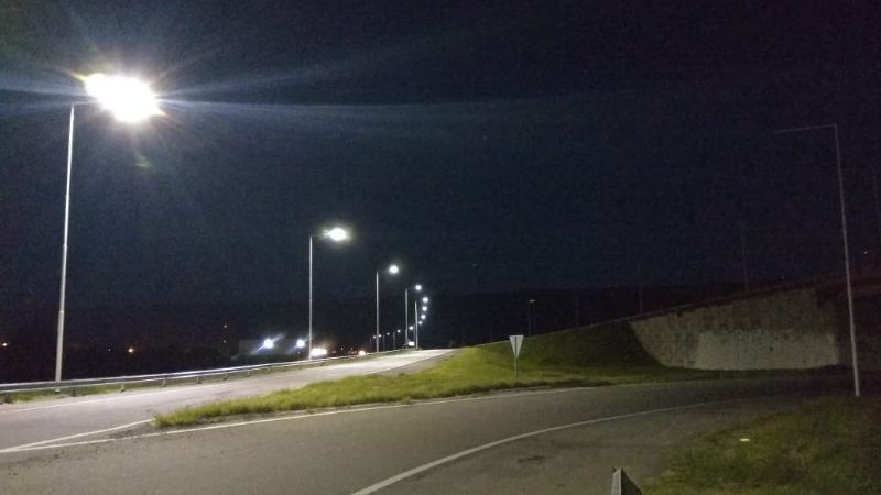 Prueba de la iluminación en la Circunvalación