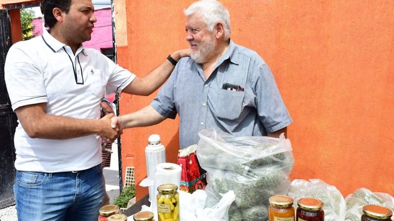 Sánchez acompañó a feriantes en el aniversario de la Feria “Arcos Iris”