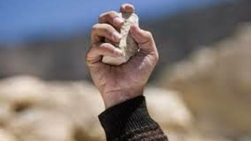 Aprehendido por apedrear una casa