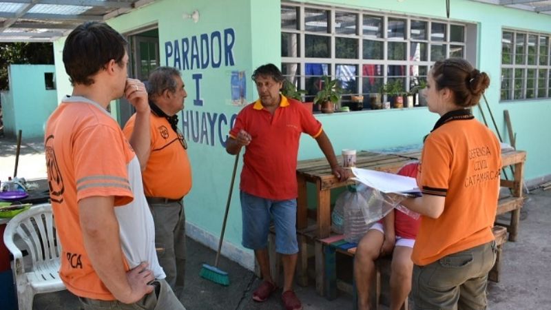 Defensa Civil continúa relevando los Paradores de la Ruta 4