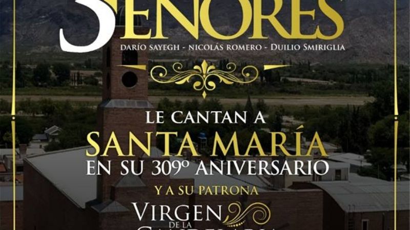 Homenaje a la Virgen de la Candelaria y festejo por los 309 años de Santa María
