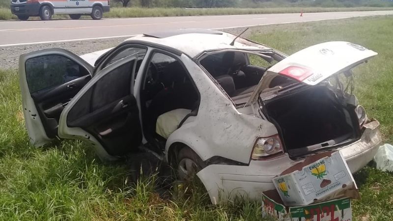 Violento vuelco cerca de Chumbicha