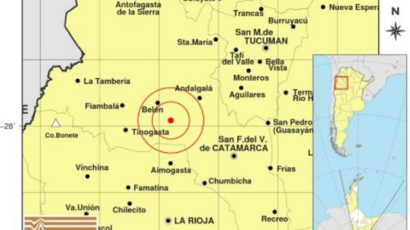 Temblor cerca de Belén
