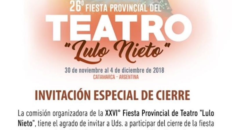 Con dos obras, culmina la 26º Fiesta del Provincial de Teatro