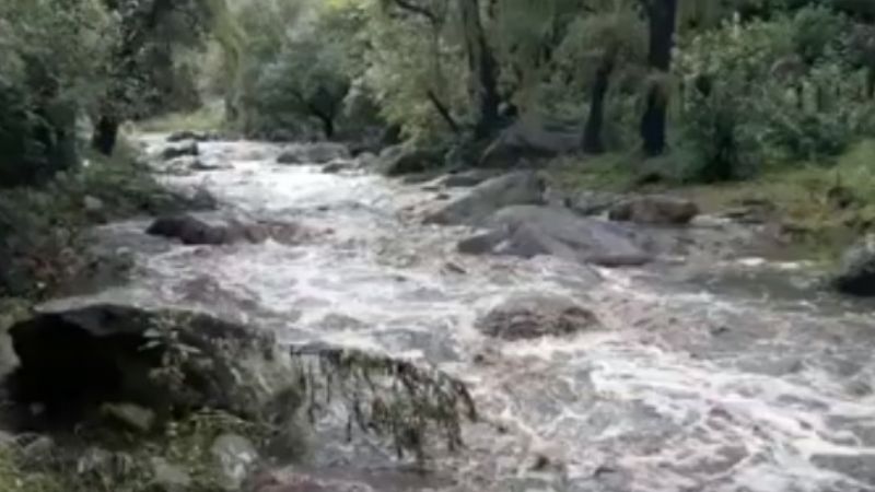 Creció el río Los Nogales en El Rodeo