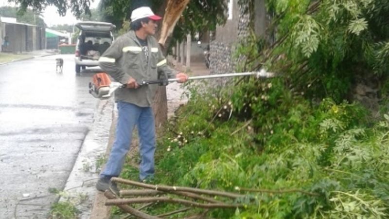 Operativo de limpieza y contención  tras el cambio de tiempo
