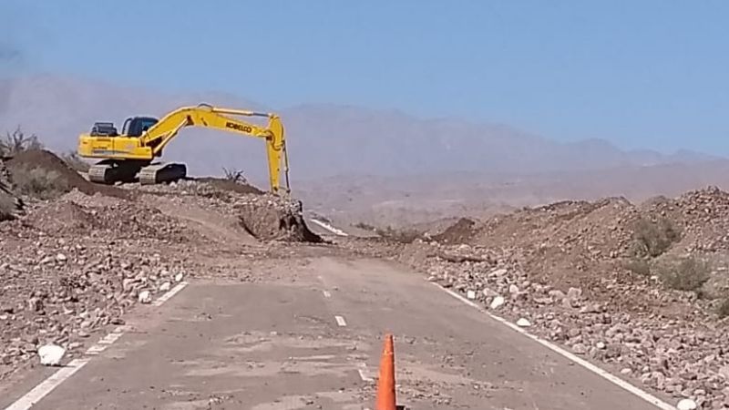 Así despejan la ruta 60 y en breve estará habilitado el tránsito