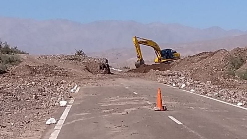 Así despejan la ruta 60 y en breve estará habilitado el tránsito