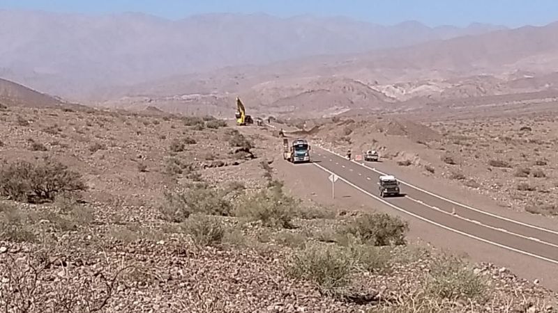 Así despejan la ruta 60 y en breve estará habilitado el tránsito