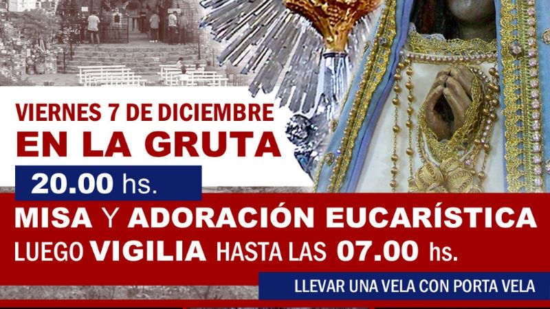 Misa y adoración eucarística en La Gruta