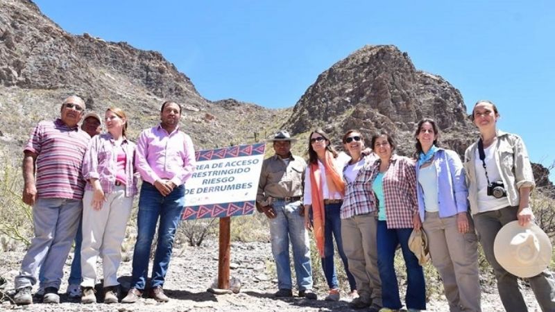 Instalan cartelería preventiva en sitio arqueológico