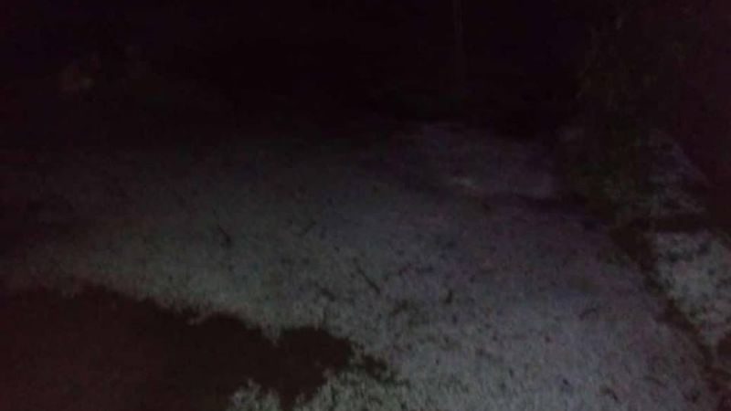 Intensa caída de granizo en el Este