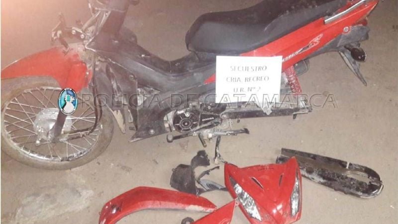 Esclarecen el robo de una moto y aprehenden a dos jóvenes en Recreo