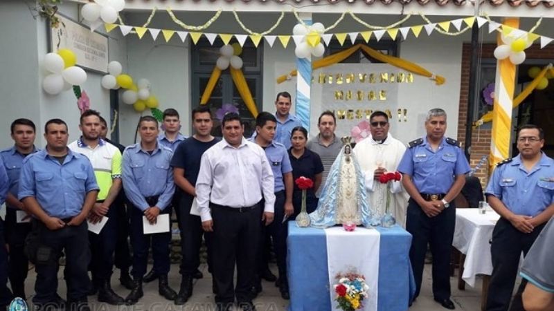 Finalizó la visita de la Virgen del Valle a las dependencias policiales