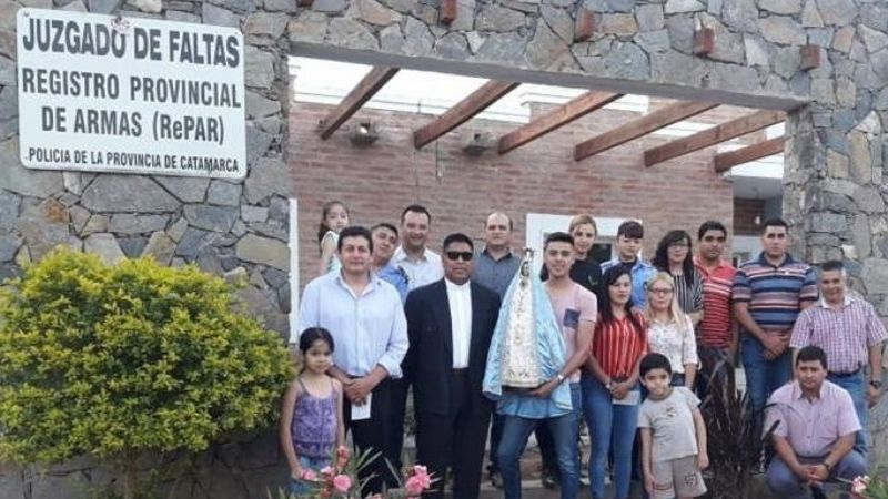 Finalizó la visita de la Virgen del Valle a las dependencias policiales