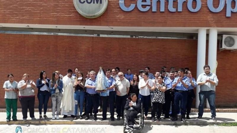 Finalizó la visita de la Virgen del Valle a las dependencias policiales