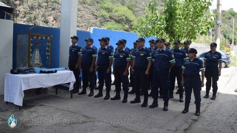 Finalizó la visita de la Virgen del Valle a las dependencias policiales
