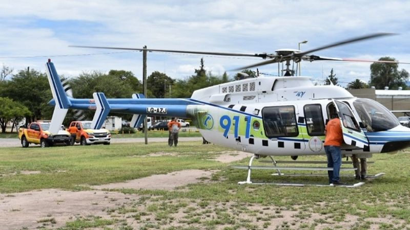 Llegó un helicóptero para reforzar la seguridad