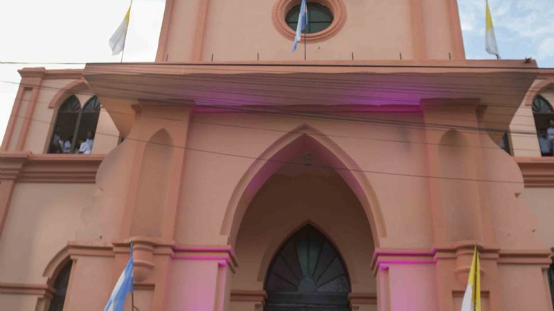 Lucía inauguró la remodelación de la iglesia de Andalgalá