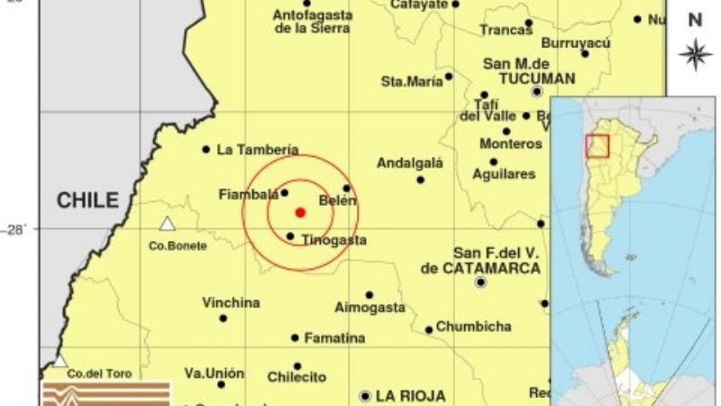 Dos temblores en Fiambalá