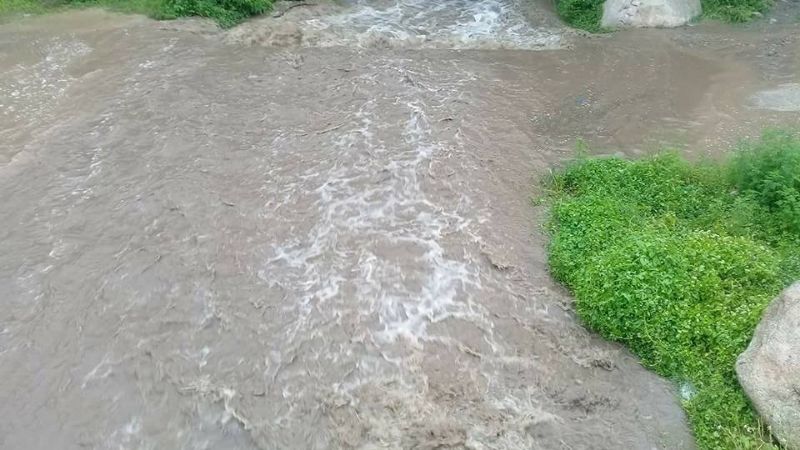 Calles destrozadas en Andalgalá tras las intensas lluvias