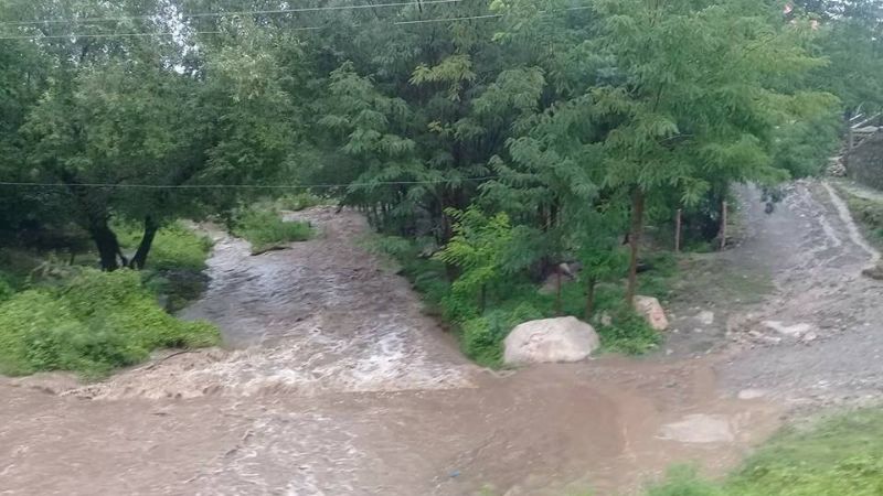 Calles destrozadas en Andalgalá tras las intensas lluvias