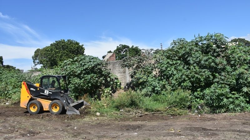 Operativo de limpieza y desmalezamiento en la ciudad