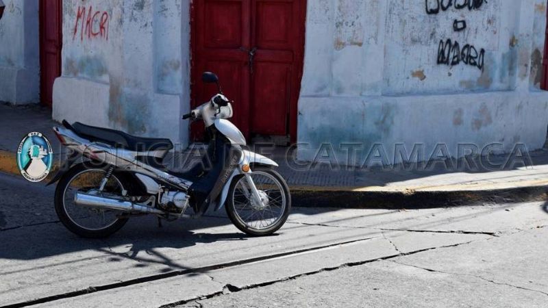 Se accidentó un octogenario en moto