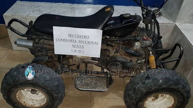 Realizaba maniobras peligrosas con un cuatriciclo, se fugó y lo abandonó