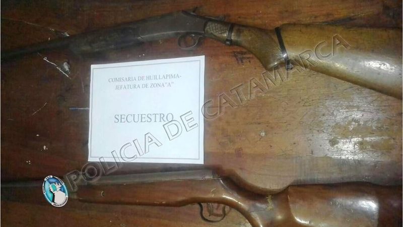 Secuestran un arma de fuego y un aire comprimido en Capayán