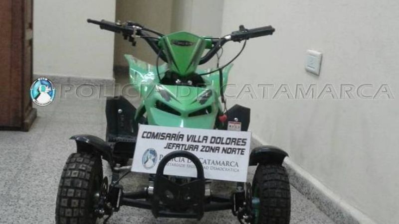 Secuestran un cuatriciclo abandonado en Valle Viejo