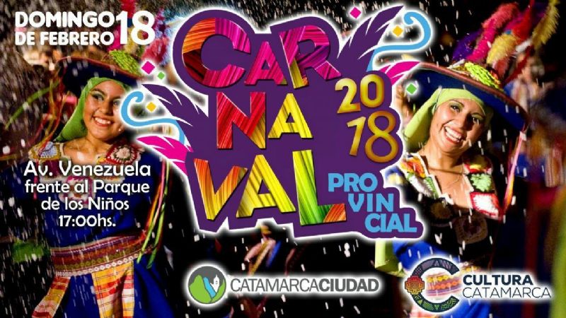 Este domingo se realizará el Carnaval Provincial 2018
