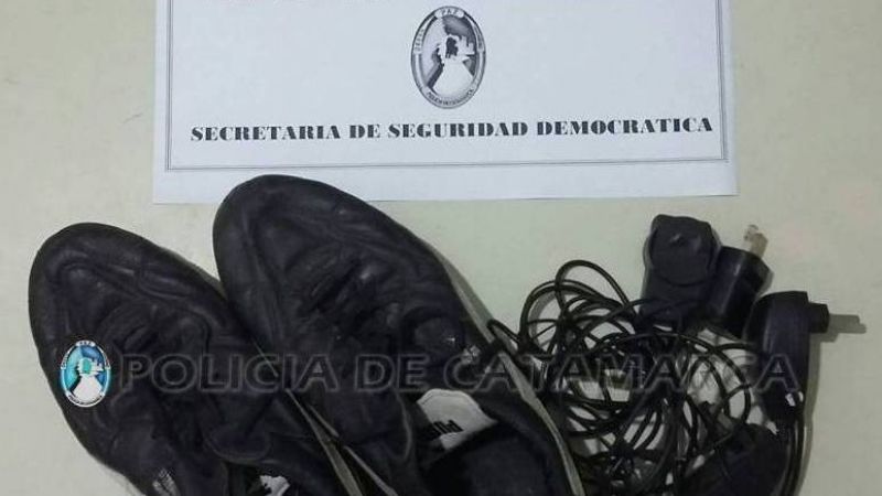 Recuperan botines y cargadores de celulares robados