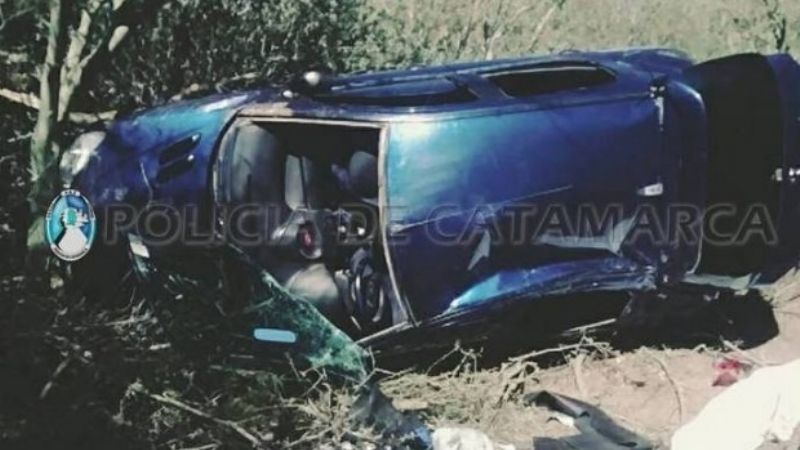 Violento vuelco en Huillapima