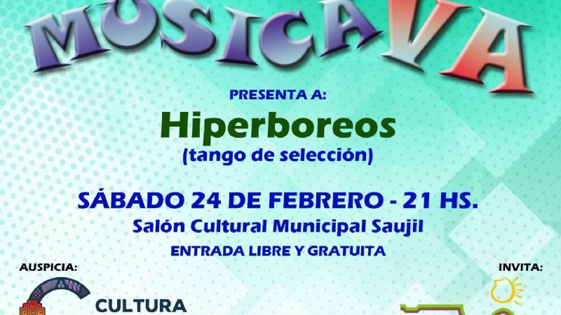 Hiperboreos Tango llega a Saujil con el ciclo "Música Va"