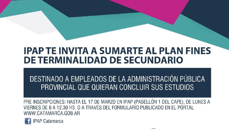 Empleados públicos podrán terminar el Secundario con el Plan Fines
