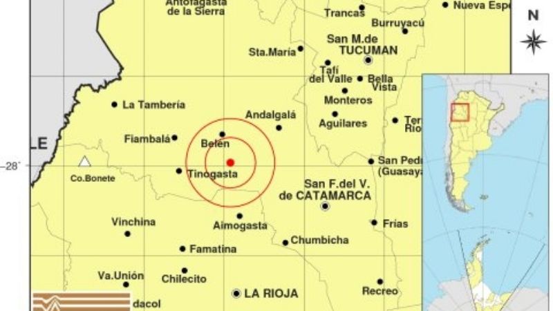 Temblor cerca de Belén