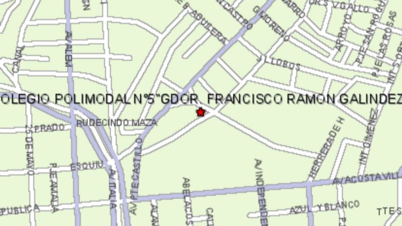 Protesta de docentes en la Escuela Gobernador Galíndez