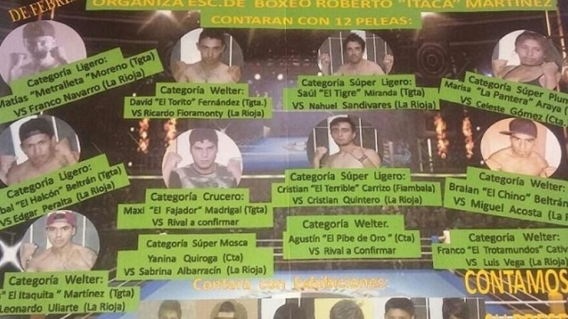 Importante festival de boxeo amateur en Tinogasta
