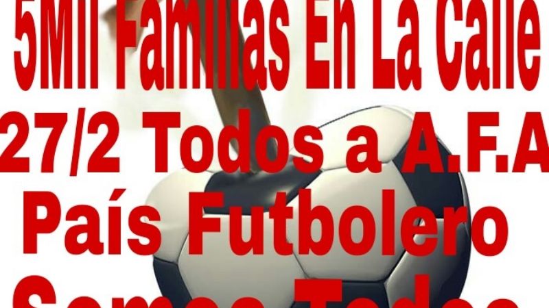 Futbolistas se manifestarán frente a la AFA, el martes 27/Feb.