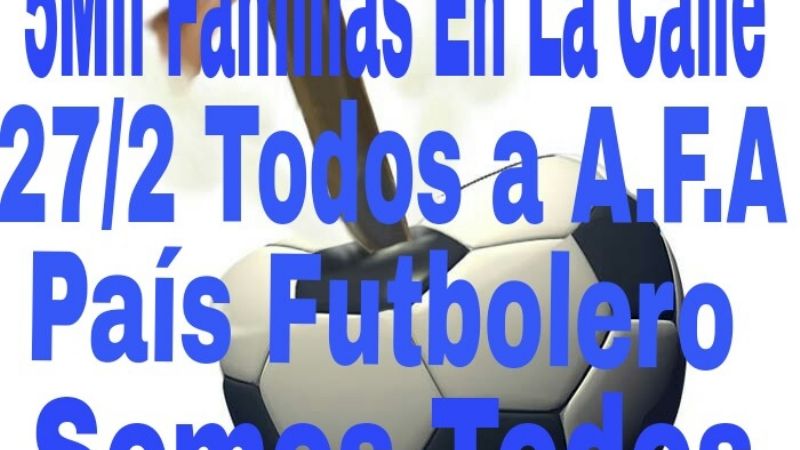 Futbolistas se manifestarán frente a la AFA, el martes 27/Feb.